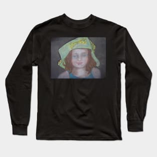 Young Girl In A Hat Long Sleeve T-Shirt
